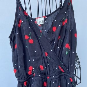 Cherry print shorts romper/play suit by Express
